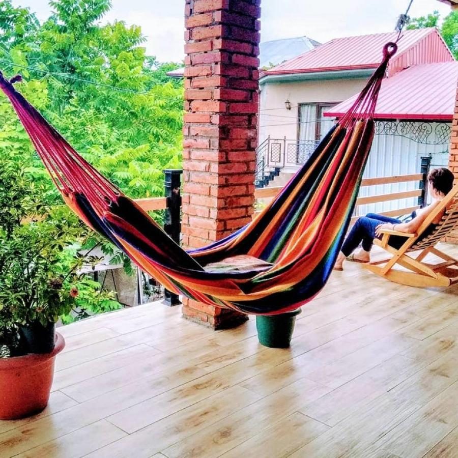 A hammock on the terrace